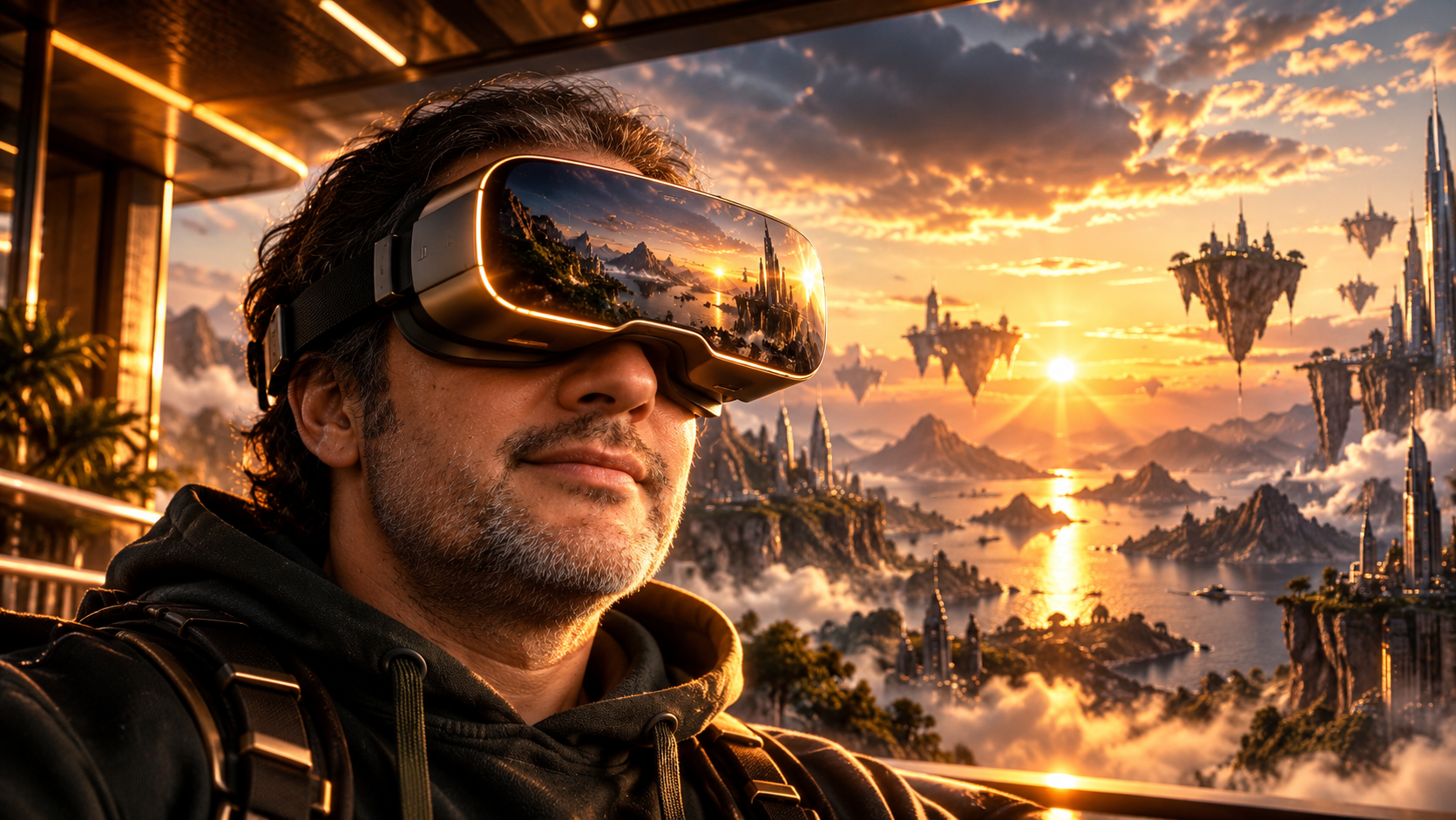 Virtual reality experience with immersive digital environments